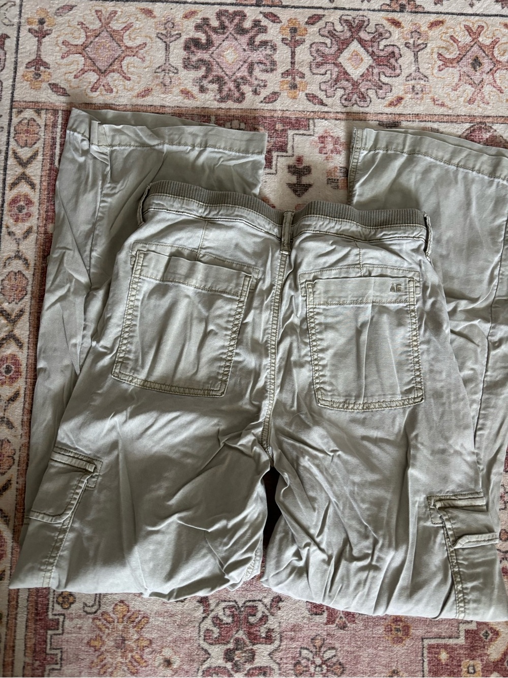 American Eagle Outfitters Olive Green Cargo Jumpsuit-Style Pants